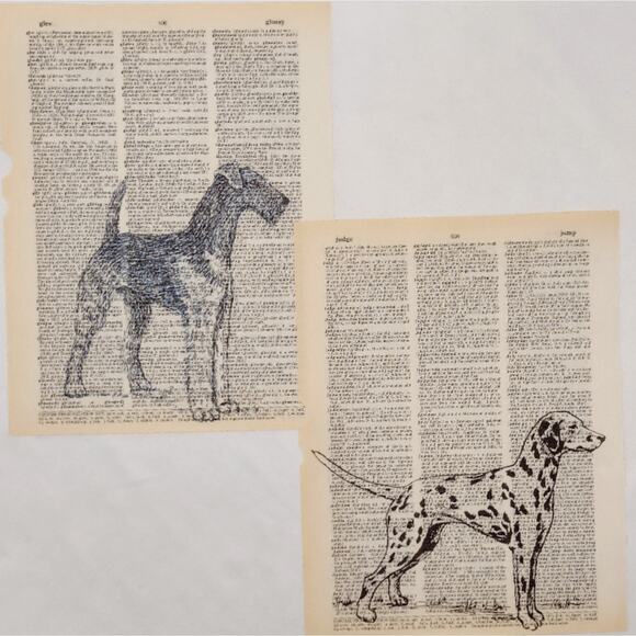 Dog Dictionary Prints, Dog Prints, Book Page Prints - Picture 4 of 6